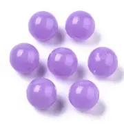 100 BULK Beads Acrylic Glow in the Dark Luminous 8mm Plastic Wholesale Purple