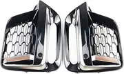 2Pcs Car Fog Light Grille Lamp Cover Compatible For BMW X3 G01 X4 G02 2018 2019 2020 Cerium Gery Lamp Cover With Fog Lamp Hole Car Styling(Cerium Grey)