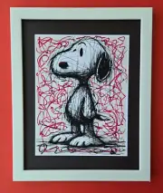 AIDAN FLUX | Hand Signed Authentic Artwork " RED SNOOPY" Edition of only 1 COA