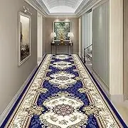 Navy Blue Runner Rug for Hallway, Extra Long Carpets for Kitchen Hall Stairs Entrance Bedroom, 1m/1.5m/2m/2.5m/3m/3.5m/4m/4.5m/5m/5.5m/6m Door Mat (Size : 3.3ftx16.4ft/100x500cm)