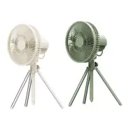 Tripod Floor Camping Fan LED Light Rechargeable Desktop Portable Ceiling Fan
