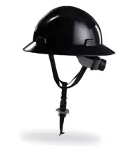 Hard Hat, OSHA Approved Construction Helmets for Men, 4-Point Black Full Brim