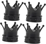 BESTYASH 4pcs Tire Valve Caps Replacement Universal Stem Covers Crown Shape Tire Valve Stem Caps for Cars and Trucks Automotive Exterior Accessories