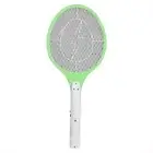 (Green)Cordless Rechargeable Electric Fly Mosquito Swatter Bug Zapper Racket A