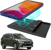 Wireless Charger for Subaru Forester 2023 2019 2020 2021 2022,for Subaru Crosstrek Accessories 2018 2019 2020 2021,for Subaru Impreza Center Console Organizer Wireless Charging Pad