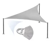 18FT Sun Shade Sail Triangle Canopy Heavy Duty Shelter Outdoor Shade Cover Gray