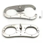 Torture Screw Lock Stainless Steel BindingHand Wrist Cuffs Slave Restraints Set