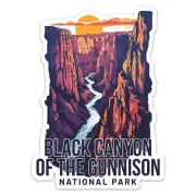 Retro Black Canyon Of The Gunnison National Park Vinyl Decal Car Bumper Sticker