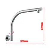 Aquaperla Gooseneck Shower Arm - 372 mm - Model CH0128.SA - Brand New in Box