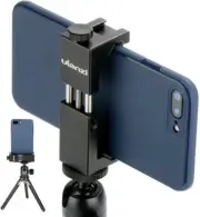 Aluminum Phone Tripod Mount w Cold Shoe Mount for iPhone Samsung Android