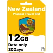 New Zealand & Australia Prepaid Travel SIM Card 12GB Data for 30 Days