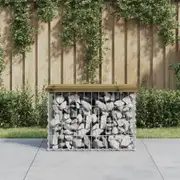 Garden Bench Gabion Design 63x44x42 cm Impregnated Wood Pine