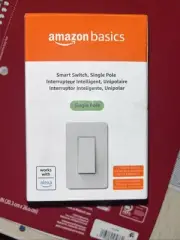 NEW Amazon Basics Single Pole Smart Switch WORKS w/ ALEXA ONLY White