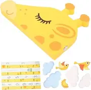 UPKOCH 1Set Giraffe Height Sticker Self Adhesive Growth Chart Wall Decal Removable Height Ruler for Nursery Bedroom Kindergarten Decor Durable Tear Resistant with Pen for Recording