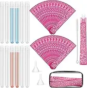 46 Pcs Tampon Flask Set for Women, Includes 12 Reusable Plastic Flasks for Girls, 30 Self Adhesive Wrappers,Juice Hidden Flask for Cruise, Concert, Party
