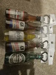 Collectible Magnetic Liquid Filled Beer Bottle Opener Lot.