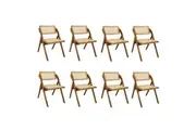 Set of 2 Levede Foldable Accent Wooden Dining Chairs