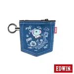 EDWIN BT21牛仔證件套-中性款 紫色