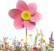 Garden Wind Spinners,Cherry Garden Pinwheels Windmills | Pink Flower Garden Decor Lawn Ornaments Photo Props, Kids Toys Party Favors for Indoor Outdoor