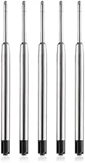5 x Black Ink Pen Refills for Parker Ballpoint Pens, 9.9cm Long Black Pen Refills Compatible with All Parker Ballpoint Pens, Medium Size 0.7 Nib (5)