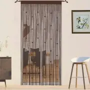 Beaded Curtain Door String Curtain (Dark Brown)