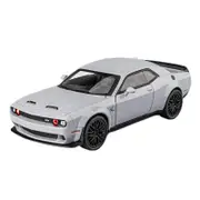 Catzon 1:32 Hellcat Alloy Car Model with Pull-Back Functionality and Sound Light Effects-Gray