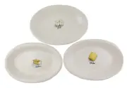 BRAND NEW~Rae Dunn~Set of 3 Cheeses Icon Oval Plates~Cheddar Goat Gouda