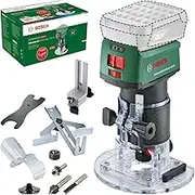 Bosch AdvancedTrimRouter 18V-8 Cordless Edge Router (without Battery, 18 Volt System, Brushless Motor, Additional Accessories, in Box) - Amazon Edition