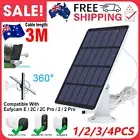 4x 3W Solar Panels for Eufycam Eufy Cam E/2C/E/2 Pro Wall Mount 3M Power Cable