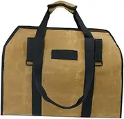 MAGICLULU Canvas Log Carrier Bag with Padded Handles Multi Functional Firewood Tote Capacity Firewood Holder for Camping Outdoor and Home Use