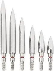 100/125/150/200/250/300 Grain Stainless Steel Archery Field Points 9/32″ 19/64″ 5/16″ Out Diameter Target Arrow Point Screw in Broadheads 12 Pack
