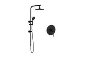 Welba 10" Rain Shower Head Set Round Handheld Black