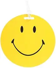 [Balanzza] Korjo Smiley Faces Luggage Tags, 2 Pack, Yellow
