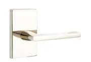 Emtek 5212HLORHUS14 Privacy Rectangular Rosette Helios Lever RH Polished Nickel