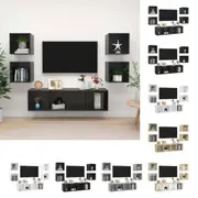 5 Piece TV Stereo Plasma Cabinet Lowboard Set Chipboard Multi Colours vidaXL