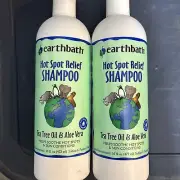 Earthbath Hot Spot Relief Pet Shampoo, Tea Tree & Aloe, 16oz, 2-Pack – Soothes