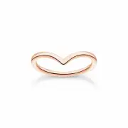 THOMAS SABO Ring in V Form 925 Sterlingsilber vergoldet für Damen TR2393-415-40