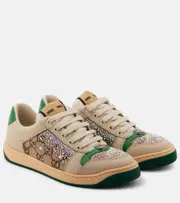 [Gucci] Gucci Screener embellished leather sneakers AU 8.5 multicoloured