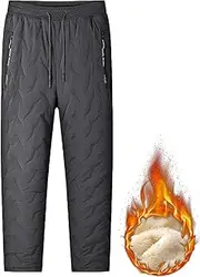 [HeeDz] Jolly Snow Pants, Fleeceactive - Unisex Fleece-Lined Waterproof Pants, Unisex Lambswool Fleece-Lined Joggers
