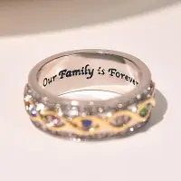 在飛比找Yahoo!奇摩拍賣優惠-女士 925 純銀天然寶石時尚藍寶石戒指