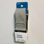 Gaiam Evolve Yoga Strap Gray 6 Feet Durable D-Ring Fitness Health Wellness NIP