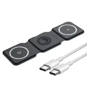 Magnetic 3 In 1 Fast Wireless Charger 15W Foldable Charging Station For Iphone 13 12 Pro Max Mini Iwatch 7 6 Se Airpods Chargers & Cradles