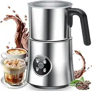 [PSIIDAN] 4-in-1 Electric Milk Frother with 900ml Capacity, Rich Microfoam Maker for Coffee/Latte, Detachable & Dishwasher-Safe Milk Steamer and Frother for Hot/Cold Drinks