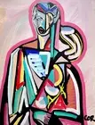 CORBELLIC EXPRESSIONISM 16X20 CHAOS BODY CUBIST FINE ART HOME INTERIOR DESIGN