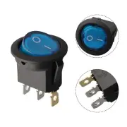 Blue LED Round Switch Marine Auto On/Off Rocker Round Switch Waterproof