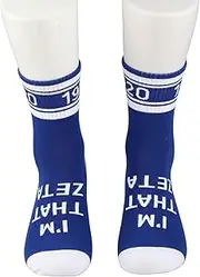 [PWHAOO] 1 Pair Blue and White Phi B Gift I’m That Zeta 1920 Socks Finer Greek 1920 Gift ZPhiB Sorority Gift