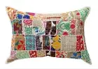 Embroidery Pillow Case Vintage 16x24'' Patchwork Cushion Cover Traditional Case