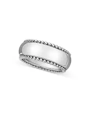 Lagos Men's Sterling Silver Anthem Polished Caviar Bead Band - Exclusive