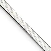 [JewelryWeb] 925 Sterling Silver Solid Polished 3mm Magic Herringbone Chain Lobster Claw Jewelry Gifts for Women - Length Options: 41 46 51 61 20