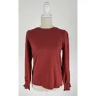 LC Lauren Conrad Long Sleeve Top Shirt Silky Mauve Womens Size Small New Red